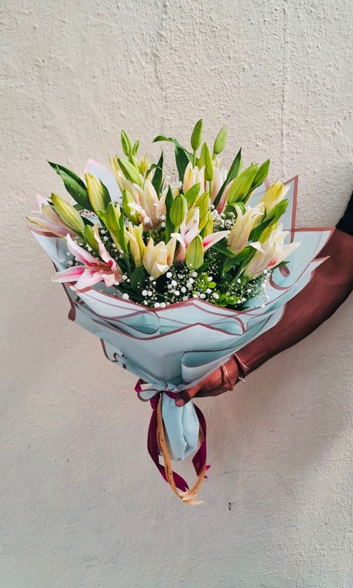 Blush Elegance Bouquet by BloomOnly who is a premium number 1 florist in pune that delivers same day