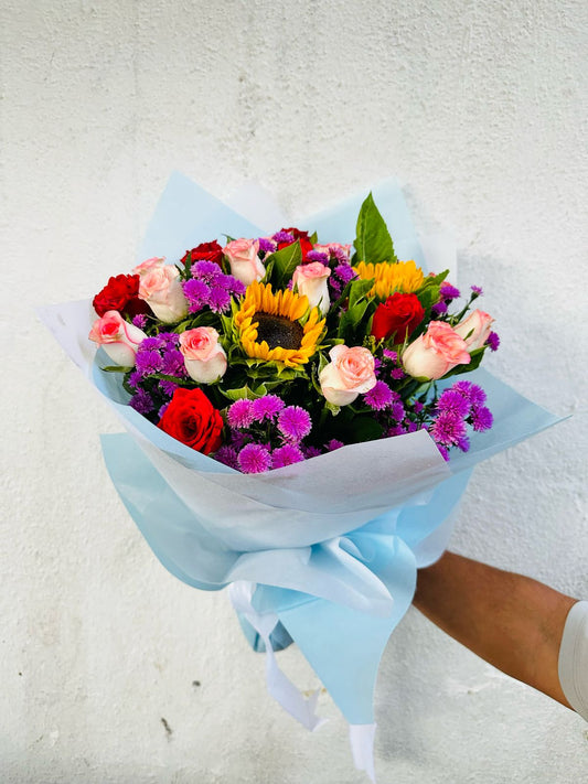 Mix flowers hand bunch