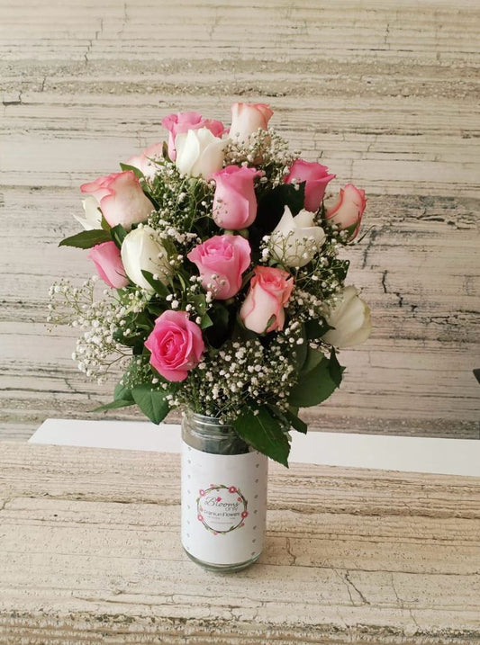 25 Mix Roses Vase Arrangement