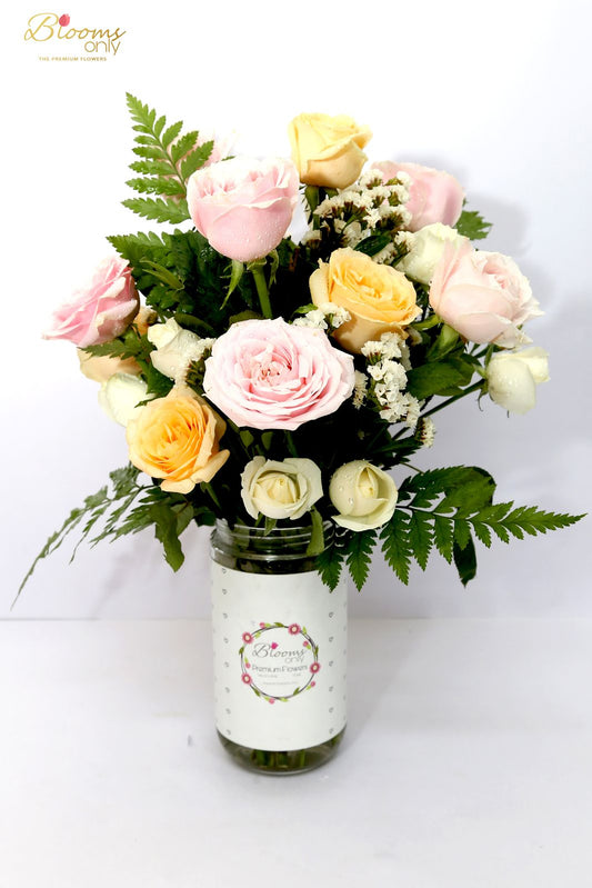 15 Mix Roses Vase Arrangement